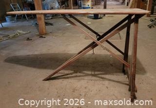 MaxSold Auction: Antique Primitive Wooden Folding Ironing Board - East Cocalico Township (Pennsylvania, USA) SELLER MANAGED Downsizing Online Auction - Stevens Road