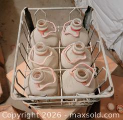 MaxSold Auction: Metal Milk Crate w/ 6 Half Gallon Glass Milk Jugs #1 - East Cocalico Township (Pennsylvania, USA) SELLER MANAGED Downsizing Online Auction - Stevens Road