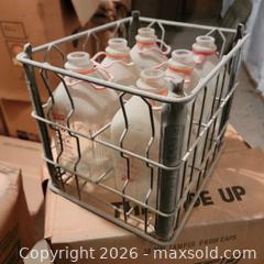 MaxSold Auction: Metal Milk Crate w/ 6 Half Gallon Glass Milk Jugs #2 - East Cocalico Township (Pennsylvania, USA) SELLER MANAGED Downsizing Online Auction - Stevens Road