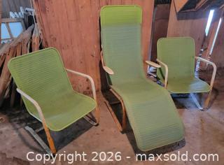 MaxSold Auction: Mid-Century Lloyd Loom Metal Patio Chairs (3) - East Cocalico Township (Pennsylvania, USA) SELLER MANAGED Downsizing Online Auction - Stevens Road