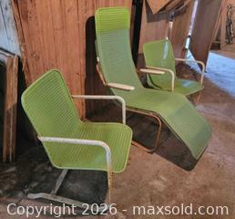 MaxSold Auction: Mid-Century Lloyd Loom Metal Patio Chairs (3) - East Cocalico Township (Pennsylvania, USA) SELLER MANAGED Downsizing Online Auction - Stevens Road