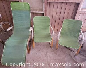 MaxSold Auction: Mid-Century Lloyd Loom Metal Patio Chairs (3) - East Cocalico Township (Pennsylvania, USA) SELLER MANAGED Downsizing Online Auction - Stevens Road