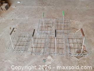 MaxSold Auction: Vintage Metal Wire Milk Bottle Carriers (6) #2 - East Cocalico Township (Pennsylvania, USA) SELLER MANAGED Downsizing Online Auction - Stevens Road