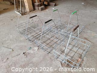 MaxSold Auction: Vintage Metal Wire Milk Bottle Carriers (6) #2 - East Cocalico Township (Pennsylvania, USA) SELLER MANAGED Downsizing Online Auction - Stevens Road