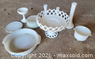 MaxSold Auction: Vintage Milk Glass Mixed Lot  - East Cocalico Township (Pennsylvania, USA) SELLER MANAGED Downsizing Online Auction - Stevens Road