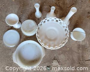 MaxSold Auction: Vintage Milk Glass Mixed Lot  - East Cocalico Township (Pennsylvania, USA) SELLER MANAGED Downsizing Online Auction - Stevens Road