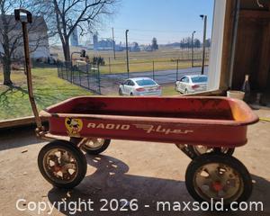 MaxSold Auction: Vintage Solid Metal Radio Flyer Wagon  - East Cocalico Township (Pennsylvania, USA) SELLER MANAGED Downsizing Online Auction - Stevens Road