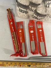 MaxSold Auction: Bernat Danish Bulky Yarn Lot with Knitting Needles - Vancouver (British Columbia, Canada) SELLER MANAGED Reseller Online Auction - East 7th Avenue (STORAGE)