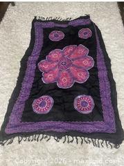 MaxSold Auction: YOA Huichol Style Pareo / Scarf – Sequin Detail – Retail $243 - Vancouver (British Columbia, Canada) SELLER MANAGED Reseller Online Auction - East 7th Avenue (STORAGE)