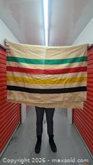 MaxSold Auction: LOT A - Hudson's Bay 100% Wool Point Blanket with Colored Stripes - Toronto (Ontario, Canada) SELLER MANAGED Downsizing Online Auction - Dupont Street (STORAGE)