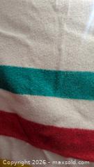 MaxSold Auction: LOT A - Hudson's Bay 100% Wool Point Blanket with Colored Stripes - Toronto (Ontario, Canada) SELLER MANAGED Downsizing Online Auction - Dupont Street (STORAGE)