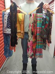 MaxSold Auction: Lot of 10 Multicolor Polyester Scarves - Assorted Styles - Toronto (Ontario, Canada) SELLER MANAGED Downsizing Online Auction - Dupont Street (STORAGE)