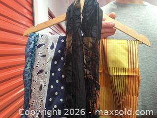 MaxSold Auction: Lot of 10 Multicolor Polyester Scarves - Assorted Styles - Toronto (Ontario, Canada) SELLER MANAGED Downsizing Online Auction - Dupont Street (STORAGE)
