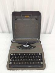 MaxSold Auction: Vintage Hermes Rocket Portable Manual Typewriter — Olive Green/Gray - Toronto (Ontario, Canada) SELLER MANAGED Downsizing Online Auction - Dupont Street (STORAGE)