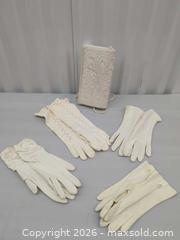 MaxSold Auction: Vintage, Ivory Beaded Clutch Purse with Gloves - Toronto (Ontario, Canada) SELLER MANAGED Downsizing Online Auction - Dupont Street (STORAGE)