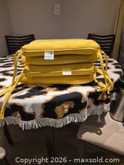 MaxSold Auction: Sunbrella Yellow Chair Cushions, Set of 4 - Quinte West (Ontario, Canada) SELLER MANAGED Reseller Online Auction -  Fairground Road
