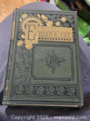 MaxSold Auction: 19th?Century Antiquarian Poe Volume with Gilt Cloth Binding 1882 - Toronto (Ontario, Canada) SELLER MANAGED Downsizing Online Auction - McAdam Avenue