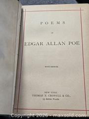 MaxSold Auction: 19th?Century Antiquarian Poe Volume with Gilt Cloth Binding 1882 - Toronto (Ontario, Canada) SELLER MANAGED Downsizing Online Auction - McAdam Avenue