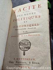 MaxSold Auction: Antiquarian 1709 Tacite avec des Notes Politiques et Historiques  Leather?Bound French Volume (Troisième Partie) - Toronto (Ontario, Canada) SELLER MANAGED Downsizing Online Auction - McAdam Avenue