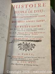 MaxSold Auction: Antiquarian 1742 Histoire du Peuple de Dieu (Tome VIII / Tome XVI), Leather?Bound French Volume - Toronto (Ontario, Canada) SELLER MANAGED Downsizing Online Auction - McAdam Avenue