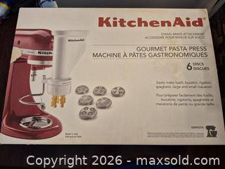 MaxSold Auction: KitchenAid Pasta Gourmet Pasta Press New in Box - Toronto (Ontario, Canada) PARTNER MANAGED Downsizing Online Auction - McAdam Avenue