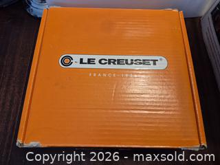 MaxSold Auction: Le Creuset Panini Grill Press with Box Instructions - Toronto (Ontario, Canada) SELLER MANAGED Downsizing Online Auction - McAdam Avenue