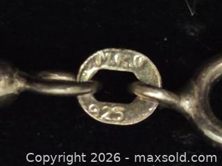 MaxSold Auction: Vintage Sterling Silver Mexico 925 Beaded Necklace Large Heart Pendant 21g - Toronto (Ontario, Canada) PARTNER MANAGED Downsizing Online Auction - McAdam Avenue