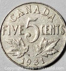 MaxSold Auction: 1931 CANADIAN NICKEL COIN - Kingston (Ontario, Canada) SELLER MANAGED Downsizing Online Auction - Rosemund Crescent