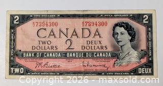 MaxSold Auction: 1954 CANADIAN TWO DOLLAR BILL - Kingston (Ontario, Canada) SELLER MANAGED Downsizing Online Auction - Rosemund Crescent