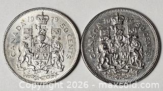 MaxSold Auction: CANADIAN FIFTY CENT COIN LOT OF 2 - Kingston (Ontario, Canada) SELLER MANAGED Downsizing Online Auction - Rosemund Crescent