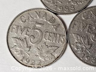 MaxSold Auction: EARLY CANADIAN NICKEL COIN LOT OF 3 - Kingston (Ontario, Canada) SELLER MANAGED Downsizing Online Auction - Rosemund Crescent