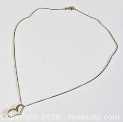 MaxSold Auction: STERLING SILVER HEART NECKLACE AND PENDANT - Kingston (Ontario, Canada) SELLER MANAGED Downsizing Online Auction - Rosemund Crescent