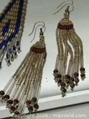 MaxSold Auction: 3 sets of handmade seed bead fringe earrings - Menlo Park (California, USA) SELLER MANAGED Downsizing Online Auction - Henderson Place