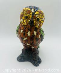 MaxSold Auction: Decorative mosaic earthenware owl figurine - Menlo Park (California, USA) SELLER MANAGED Downsizing Online Auction - Henderson Place