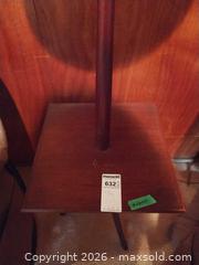 MaxSold Auction: Mid-Century Floor Lamp with Built-In Table, Wood & Fabric Shade C - Toronto (Ontario, Canada) Estate Sale Online Auction - Larkfield Drive