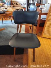 MaxSold Auction: Mid-Century Modern Wood & Black Vinyl Dining Chairs C - Toronto (Ontario, Canada) Estate Sale Online Auction - Larkfield Drive