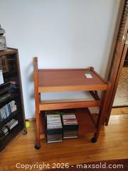 MaxSold Auction: Teak Mid-Century Modern Bar Cart with Wheels and Shelves B - Toronto (Ontario, Canada) Estate Sale Online Auction - Larkfield Drive