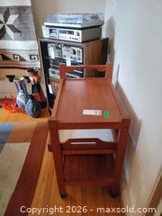 MaxSold Auction: Teak Mid-Century Modern Bar Cart with Wheels and Shelves B - Toronto (Ontario, Canada) Estate Sale Online Auction - Larkfield Drive
