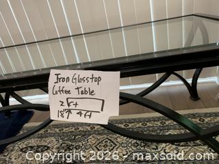 MaxSold Auction: Contemporary Black Metal & Glass Coffee Table with 2 End Tables - Belleville (Ontario, Canada) SELLER MANAGED Moving Online Auction - Covington Crescent