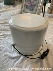 MaxSold Auction: Enameled Metal Chamber Pot with Wire Bail Handle - Belleville (Ontario, Canada) SELLER MANAGED Moving Online Auction - Covington Crescent