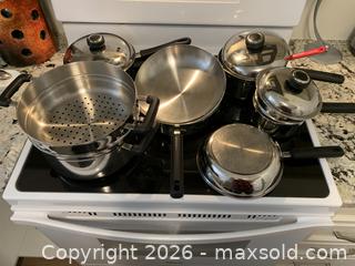 MaxSold Auction: Le Cook's-Ware Copper-Core/Tri-Ply Stainless Steel Cookware Set - Belleville (Ontario, Canada) SELLER MANAGED Moving Online Auction - Covington Crescent