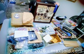 MaxSold Auction: Needle Point and Hooking Tools Mixed Lot - Fraser Cloth Cutting Machine with Assorted Fabrics & Tools - Belleville (Ontario, Canada) SELLER MANAGED Moving Online Auction - Covington Crescent