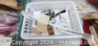 MaxSold Auction: Needle Point and Hooking Tools Mixed Lot - Fraser Cloth Cutting Machine with Assorted Fabrics & Tools - Belleville (Ontario, Canada) SELLER MANAGED Moving Online Auction - Covington Crescent