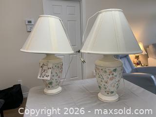 MaxSold Auction: Pair of Anthony's Art Design Ltd Ceramic & Metal Table Lamps - Belleville (Ontario, Canada) SELLER MANAGED Moving Online Auction - Covington Crescent