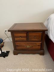 MaxSold Auction: Set of Traditional Solid Wood Brown Nightstand with 3 Drawers - Belleville (Ontario, Canada) SELLER MANAGED Moving Online Auction - Covington Crescent