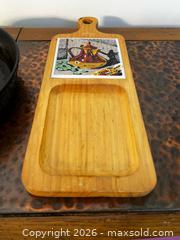 MaxSold Auction: 12" Cast Iron Skillet & Wooden Serving/Cutting Board with Tile - North Franklin Township (Pennsylvania, USA) PARTNER MANAGED Estate Sale Online Auction - Hazelwood Drive