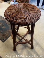 MaxSold Auction: Brown Wicker Bohemian Stool, 24–30 in. Height - North Franklin Township (Pennsylvania, USA) PARTNER MANAGED Estate Sale Online Auction - Hazelwood Drive