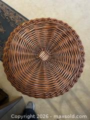 MaxSold Auction: Brown Wicker Bohemian Stool, 24–30 in. Height - North Franklin Township (Pennsylvania, USA) PARTNER MANAGED Estate Sale Online Auction - Hazelwood Drive