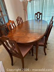 MaxSold Auction: Cherry Tone Traditional Solid Wood Dining Set with Sideboard - North Franklin Township (Pennsylvania, USA) PARTNER MANAGED Estate Sale Online Auction - Hazelwood Drive