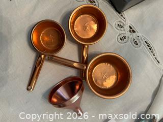 MaxSold Auction: Copper-Plated Measuring Cups & Funnel, Rustic Farmhouse Set - North Franklin Township (Pennsylvania, USA) PARTNER MANAGED Estate Sale Online Auction - Hazelwood Drive